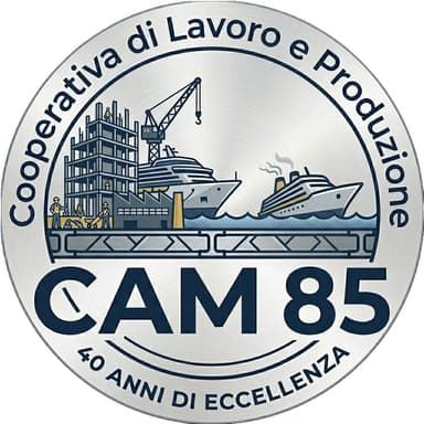 Logo storico di CAM85 — Cooperativa di Lavoro e Produzione, 40 anni di eccellenza